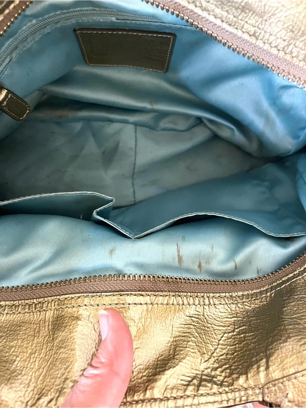 Coach Madison Tribeca Gold Patent Leather Tote - Picture 8 of 16